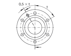 推力角接觸球軸承 ZKLF40115-2RS, 雙向，螺釘安裝，兩側唇密封