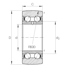 滾輪 LR5200-2Z, 雙向，兩側(cè)密封