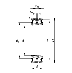 圓柱滾子軸承 NN3010-AS-K-M-SP, 根據(jù) DIN 5412-4 標(biāo)準(zhǔn)的主要尺寸, 非定位軸承, 雙列，帶錐孔，錐度 1:12 ，可分離, 帶保持架，減小的徑向內(nèi)部游隙，限制公差