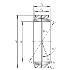 關節軸承 GE120-DO, 根據 DIN ISO 12 240-1 標準，需維護