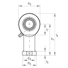 桿端軸承 GIR30-DO, 根據(jù) DIN ISO 12 240-4 標(biāo)準(zhǔn)，帶右旋內(nèi)螺紋，需維護(hù)