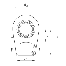 液壓桿端軸承 GIHRK70-DO, 根據 DIN ISO 12 240-4 標準，帶右旋螺紋夾緊裝置，需維護