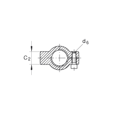 液壓桿端軸承 GIHNRK110-LO, 根據(jù) DIN ISO 12 240-4 標(biāo)準(zhǔn)，帶右旋螺紋夾緊裝置，需維護(hù)