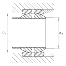關(guān)節(jié)軸承 GE19-ZO, 根據(jù) DIN ISO 12 240-1 標(biāo)準(zhǔn)，英制尺寸，需維護(hù)